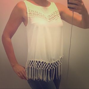 White open back tank